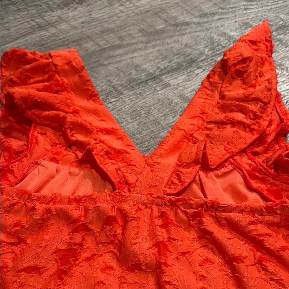 LC Lauren Conrad Ruched Flutter Sleeve Tank Top - Picture 6 of 6